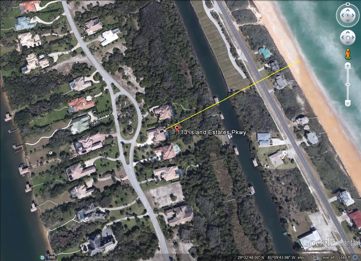 113 Island Estates Pkwy - Google Earth